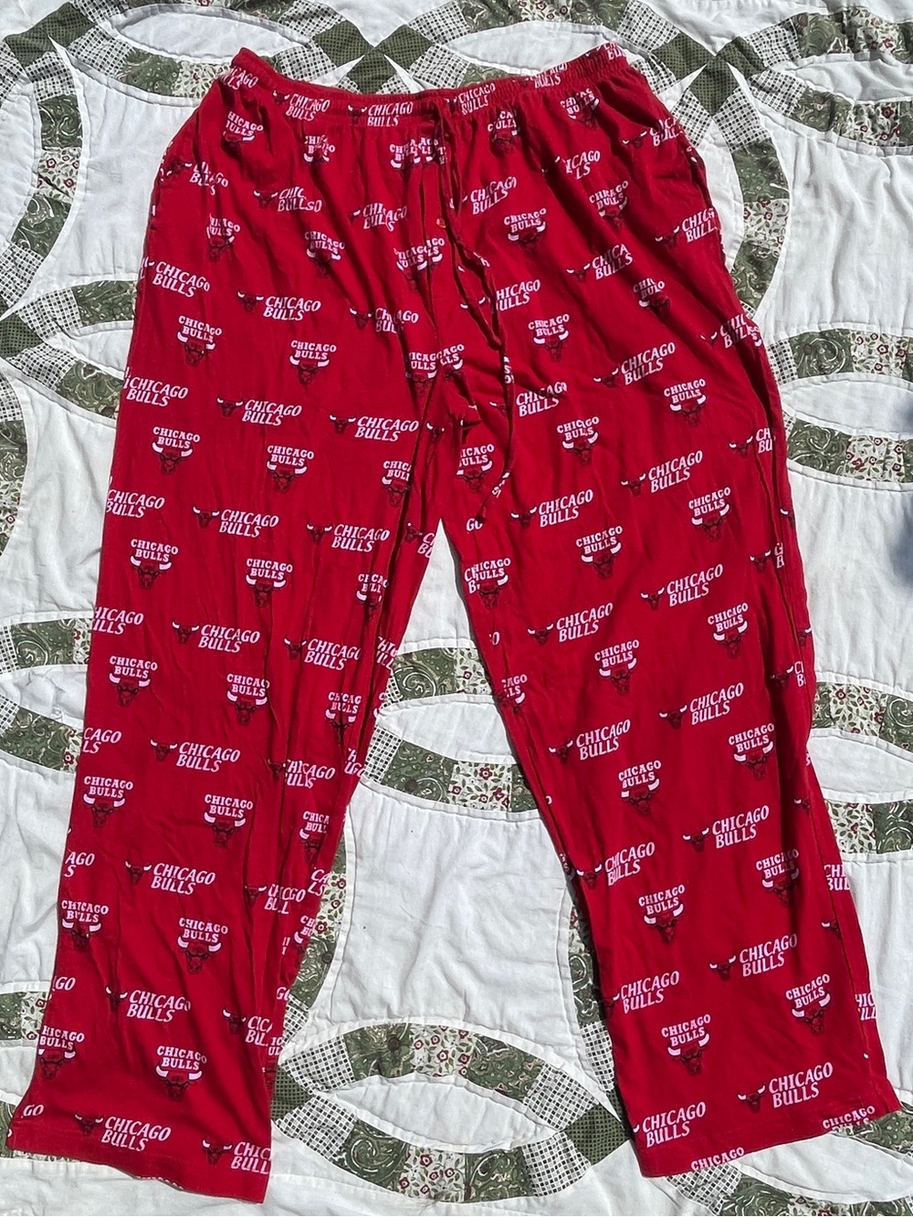 NBA Chicago Bulls Logo Pajama Bottoms Size XXL Basketball